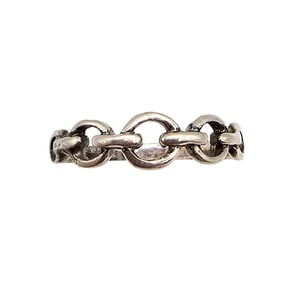 Signed Sterling Silver Link Ring Size 8 1.6 G