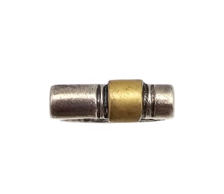 Sterling Silver Two-Tone Ring Size 5.25 2.6 G
