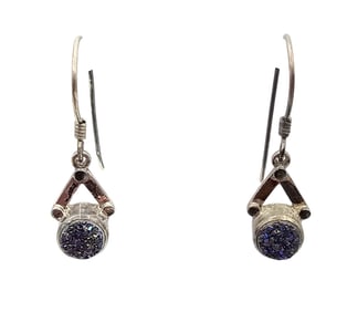 Geod Sterling Silver Drop Dangle Earrings 2.9 G