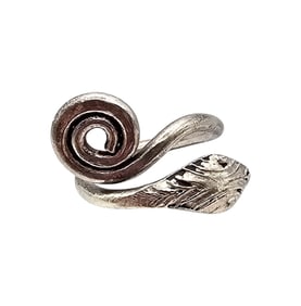 Sterling Silver Snake Wrap Ring Size 7.25 6.7 G