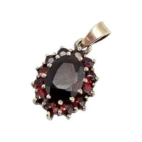 Rhinestone Sterling Silver Pendant 2.5 G
