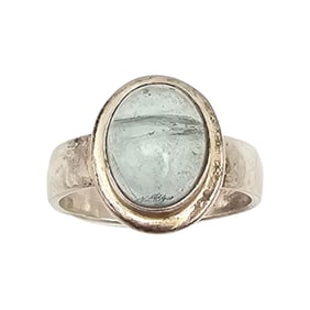 Quartz Sterling Silver Ring Size 5.75 4.4 G