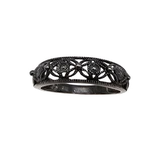 JR Sterling Silver Etruscan Ring Size 7.75 2 G