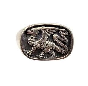 PS? Sterling Silver Dragon Ring Size 12.5 8 G