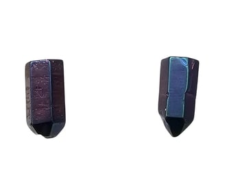 Stone Sterling Silver Crystal Shape Earrings 2.8 G