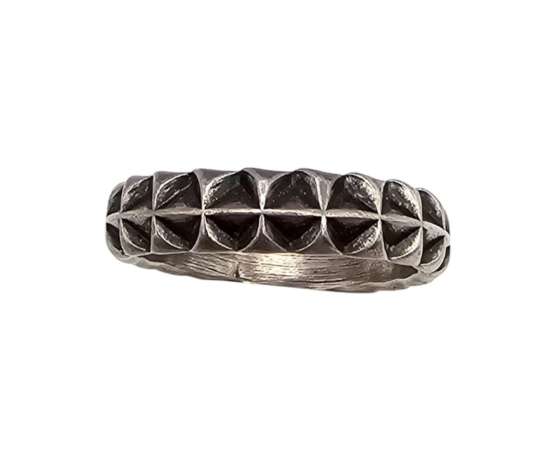 Vintage Sterling Silver Tread Ring Size 8 5 G: Vintage Sterling Silver Tread Ring Size 8 5 G
