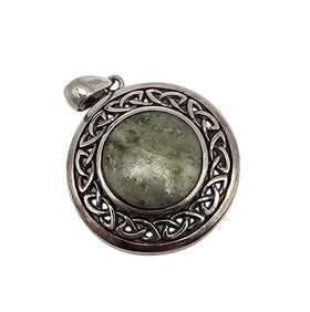 Solvar Moss Agate Sterling Silver Pendant 5.4 G