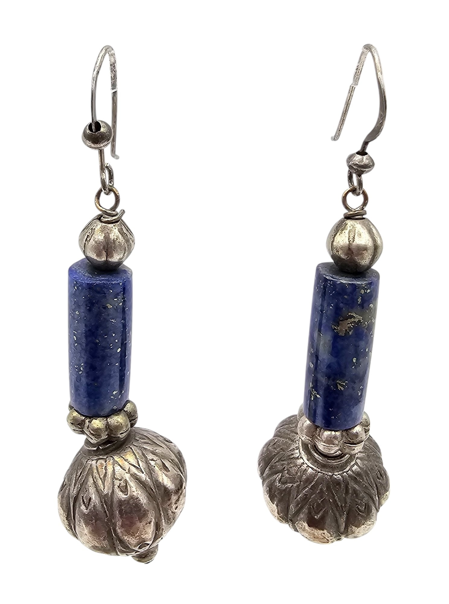Lapis Sterling Silver Drop Dangle Earrings 12 G (1 of 3)