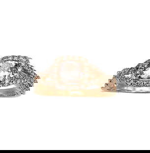 LeVian Morganite Diamond 14K Rose Gold Cocktail Ring Size 7.5 4 G: LeVian Morganite Diamond 14K Rose Gold Cocktail Ring Size 7.5 4 G