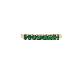 CE Emerald 14K Gold Cocktail Ring Size 6 1.2 G