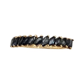 Sapphire 14K Gold Cocktail Ring Size 6.5 1.8 G