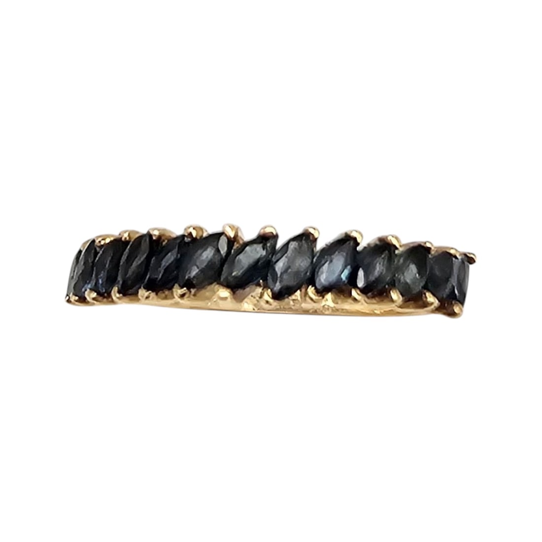 Sapphire 14K Gold Cocktail Ring Size 6.5 1.8 G: Sapphire 14K Gold Cocktail Ring Size 6.5 1.8 G