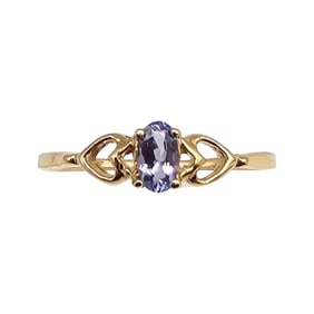 Tanzanite 14K Gold Cocktail Ring Size 6.25 1.4 G