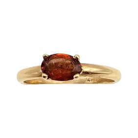 Garnet 14K Gold Cocktail Ring Size 5.25 1.9 G