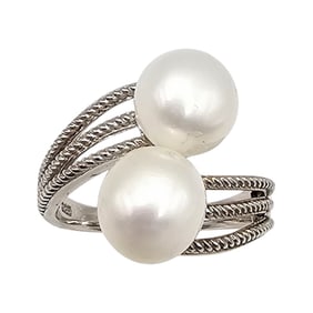 HT Pearl Sterling Silver Ring Size 9.25 6.1 G