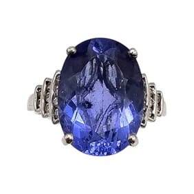 D'Joy Topaz Sterling Silver Cocktail Ring Size 9.5 5.7 G