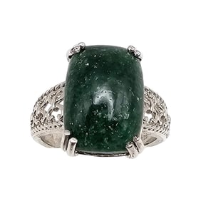 Karis Emerald Sterling Silver Ring Size 10.5 8.1 G