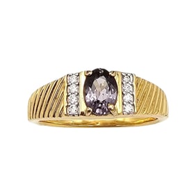 D'Joy Topaz Gold Over Sterling Silver Cocktail Ring Size 9.5 4.9 G