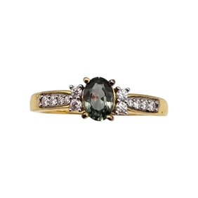 D'Joy Diamond Topaz Gold Over Sterling Silver Cocktail Ring Size 8.5 2.3 G