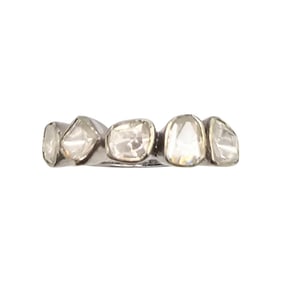 D'Joy Diamond Sterling Silver Cocktail Ring Size 7.75 2.7 G