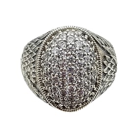 Scott Kay Cubic Zirconia Sterling Silver Cocktail Ring Size 7.5 15 G
