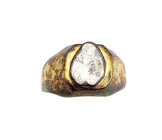D'Joy Diamond Gold Over Sterling Silver Cocktail Ring Size 10.25 8.5 G