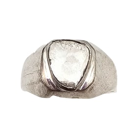 D'Joy Diamond Sterling Silver Cocktail Ring Size 10.75 8.9 G