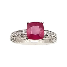 STS Ruby White Topaz Sterling Silver Cocktail Ring Size 7.5 3.9 G