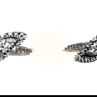AGW Diamond 14K White Gold Engagement Ring Size 4.75 2.9 G: AGW Diamond 14K White Gold Engagement Ring Size 4.75 2.9 G