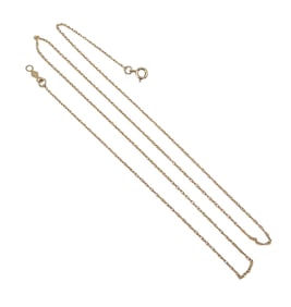 14K Gold Cable Chain Necklace 0.5 G
