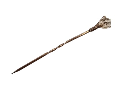 Victorian Vintage Crystal Gold Filled Raven Claw Stick Pin 1.2 G