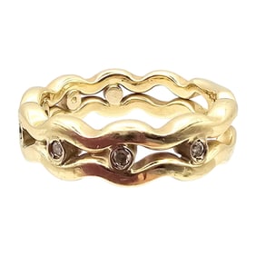 14K Gold Diamond Cocktail Ring Size 5.5 3.9 G