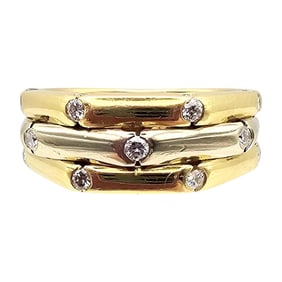 JPM 18K Gold Diamond Cocktail Ring Size 5.5 7.4 G