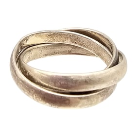Sterling Silver Triple Band Ring Size 6.25 5.1 G