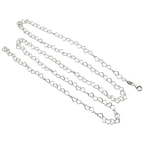 Italy Milor Sterling Silver Heart Link Necklace 17.1 G