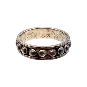 Sterling Silver Dot Design Ring Size 7.75 2.8 G