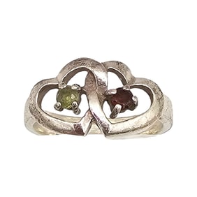 Lenox Rhinestone Sterling Silver Cocktail Ring Size 7.75 4.6 G