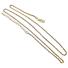 Gold Over Sterling Silver Rope Chain Necklace 3.6 G