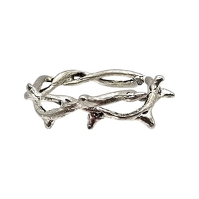 Sterling Silver Crown Of Thorns Ring Size 5.5 1.6 G