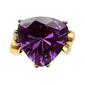 UTC Topaz Gold Over Sterling Silver Cocktail Ring Size 4.75 8.1 G