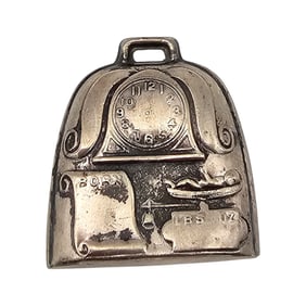 Antique Sterling Silver Birth Record Baby Rattle 7 G