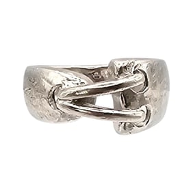 Sterling Silver Laced Ring Size 4.25 4.6 G