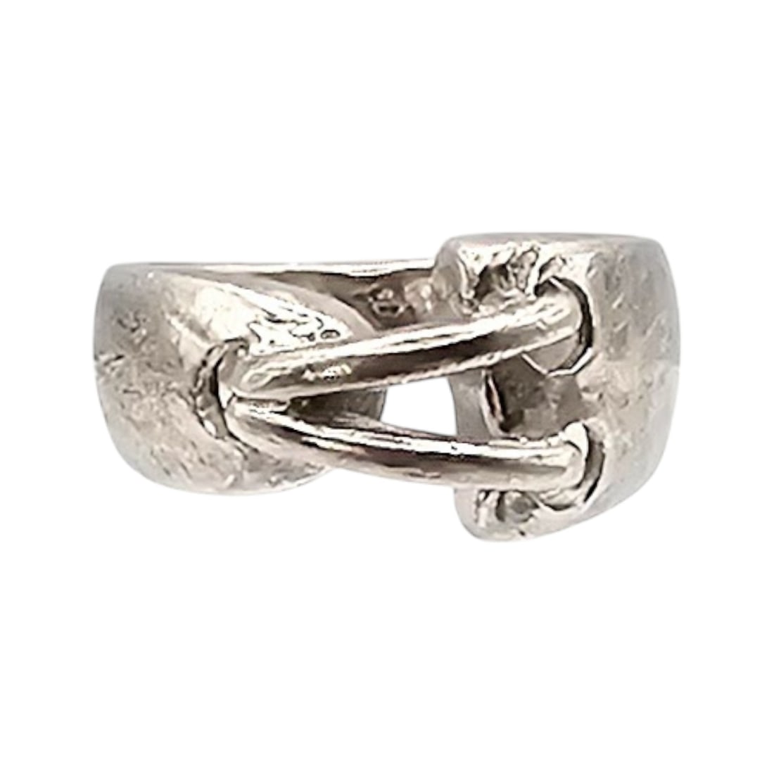Sterling Silver Laced Ring Size 4.25 4.6 G (1 of 4)