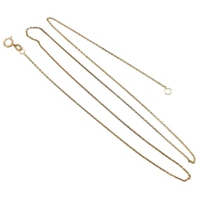 Gold Over Sterling Silver Cable Chain Necklace 1.1 G