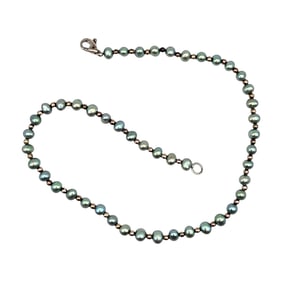 Pearl Sterling Silver Ankle Bracelet 4.8 G