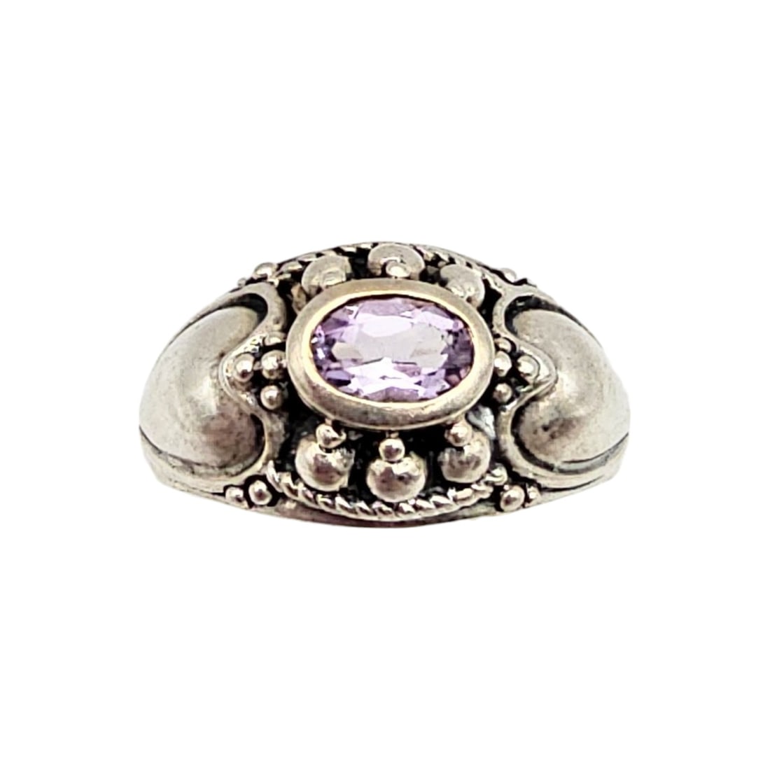 Amethyst Sterling Silver Ring Size 7.75 4.4 G (1 of 4)