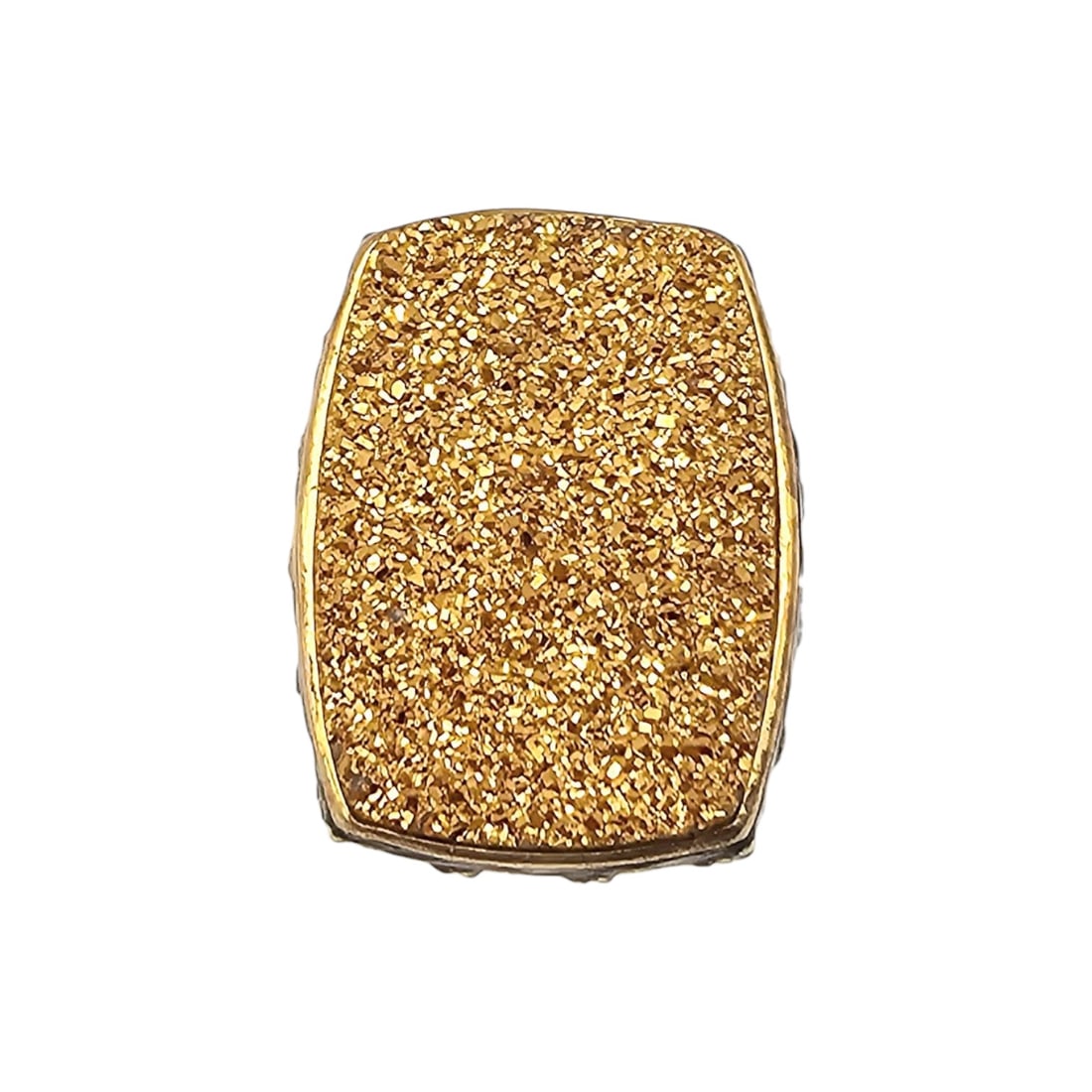 VG Druzy Gold Over Sterling Silver Ring Size 11.25 6.5 G (1 of 5)