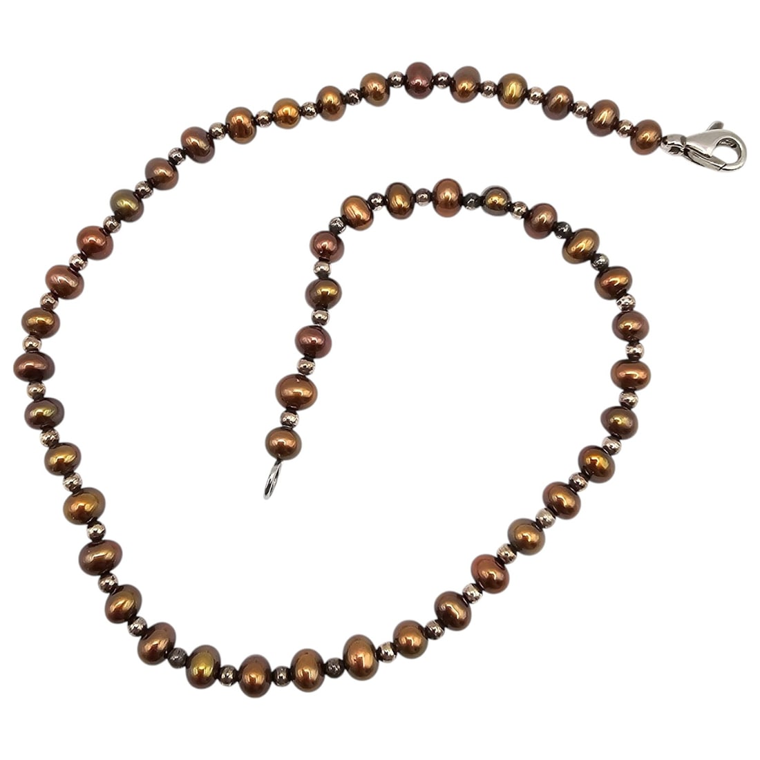 Pearl Sterling Silver Ankle Bracelet 4.9 G (1 of 3)