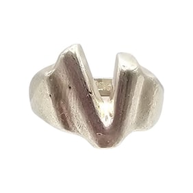 Sterling Silver Zig Zag Ring Size 6.25 6.2 G