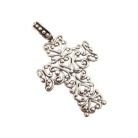 Ross Simons Sterling Silver Cross Pendant 8.3 G
